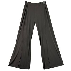 Clara Sun Woo Wide Leg Pleated Front Black Pants M Women Modern Chic